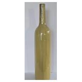 LR - Ceramic Vase Glossy Yellow Glazed Bottle Form