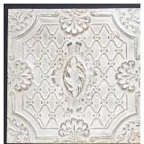 LR - Metal Wall Hanging with Wood Back Frame - 23-Inch Square