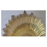 K - Sunflower Glass Centerpiece Bowl