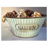 K - Tin Milk Can Planter & Garden Bucket