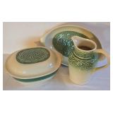 K - Longaberger Pottery Pitcher & Casserole Set