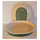 K - Longaberger Pottery Pitcher & Casserole Set