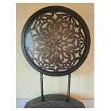 K - Decorative Standing Medallion & 3 Candlesticks