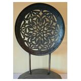 K - Decorative Standing Medallion & 3 Candlesticks