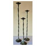 K - Decorative Standing Medallion & 3 Candlesticks