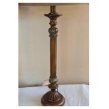 DR - Pair of Vintage Wooden Table Lamps - 33.5 in Tall