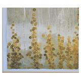 DR - Framed Abstract Art Print - Gold Frame