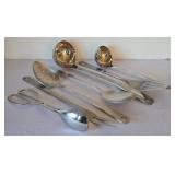 K - Canister Set on Wood Stand with Lids - 3 Canisters + Utensil Crock, Graters & Measuring Cups