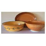 K - Furio Home 12 in Round Bowl, 10.75 in Round Bowl & 9.75 x 14 in Oval Platter - Made in Italy