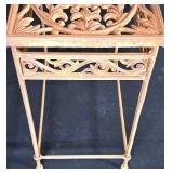 LR - Iron Filigree Table - Copper-Toned