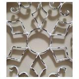 MR - White Metal Wall Shelf, Round Wall Hanging and Wooden Wall Hook Plaque