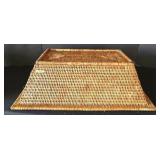 MR - 5 Handwoven Baskets Set - Round Hamper, Rectangular Tray, Picnic Basket