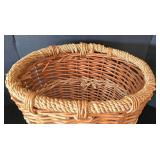 MR - 5 Handwoven Baskets Set - Round Hamper, Rectangular Tray, Picnic Basket