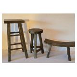 O - Decorative Resin Rabbit Figurines Hear No Evil See No Evil Speak No Evil and Decorative Stools