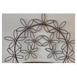 O - Garden Bench - Wrought Iron with Floral Back