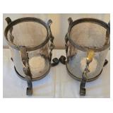 O - Lovely Home Decor Assortment including a Faux Floral Arrangement and Decorative Candle Holders