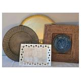 O - Assorted Home Decor Decorative Trays and Chargers