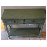 O2 - Charming Sage Green 2-Drawer Sofa Table