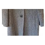 O2 - Ann Taylor Coat - Size 10 Tweed Herringbone, Scarf-Neck Detail