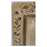 DR - Pier 1 Imports Olive Hand-Painted Round Bowl