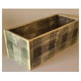 LR - Woven Basket with Natural Decor, Checkered Box & Cross - Rustic Decor Lot