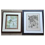 LR - The Walnut Tree Botanical Prints Pair - Framed Wall Art