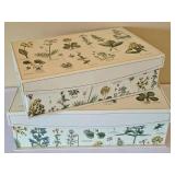 LR - Longaberger Handwoven Basket - Botanical Print Boxes - Bordeaux 1898 Sign - Pepperberry Inn Sign