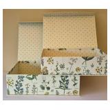 LR - Longaberger Handwoven Basket - Botanical Print Boxes - Bordeaux 1898 Sign - Pepperberry Inn Sign