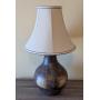 UL - Wood Table Lamp with Beige Shade, Missing Finial