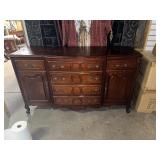 Drexel French Provincial Cherry Buffet Sideboard Breakfront Console Server