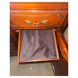 Drexel French Provincial Cherry Buffet Sideboard Breakfront Console Server