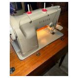 60s Singer Heavy Duty Sewing Machine in Walnut Wood - Works!