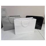 Platinum Matte, White & Black Gloss 16" x 6" x 12" Gift Bags