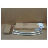 Zenith Dual Mount Curved Stall Rod - Brushed Nickel