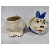 Shawnee Pottery - Muggsy Toothache Dog Cookie Jar and Matching Salt & Pepper Shakers