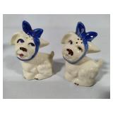 Shawnee Pottery - Muggsy Toothache Dog Cookie Jar and Matching Salt & Pepper Shakers
