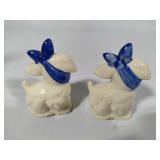 Shawnee Pottery - Muggsy Toothache Dog Cookie Jar and Matching Salt & Pepper Shakers