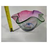 Signed Adam Jablonski Handkerchief Glass Art Vase