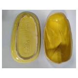 Shawnee Pottery - Corn King Casserole, Covered Butter Dish & Large Salt & Pepper Shaker Set