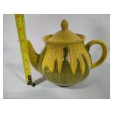Shawnee Pottery - Corn King Tea Pot w/Lid, Creamer & Small Salt & Pepper Shaker Set