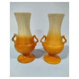 Weller Panella Pansy Art Deco Pair of Pottery Vases