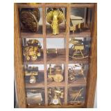 Two Display Cases Filled with Miniatures