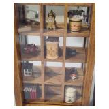 Two Display Cases Filled with Miniatures