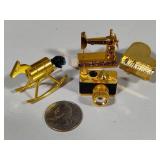 Two Display Cases Filled with Miniatures