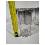 Silver Faded Rim MCM Highball Glasses w/Holder