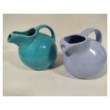 Homer Laughlin & Niloak Water Pitchers w/Ice Lip