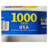 Two White Mountain 1000pc Puzzles - Complete -