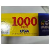 Two White Mountain 1000pc Puzzles - Complete -