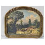 JB Ladbrooke Cow Landscape Framed Art