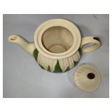 Shawnee Pottery - White Corn King Teapot w/Lid and Sugar Shaker